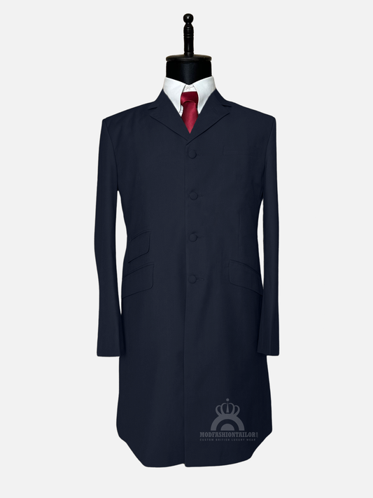 Paul Weller Navy Blue Overcoat