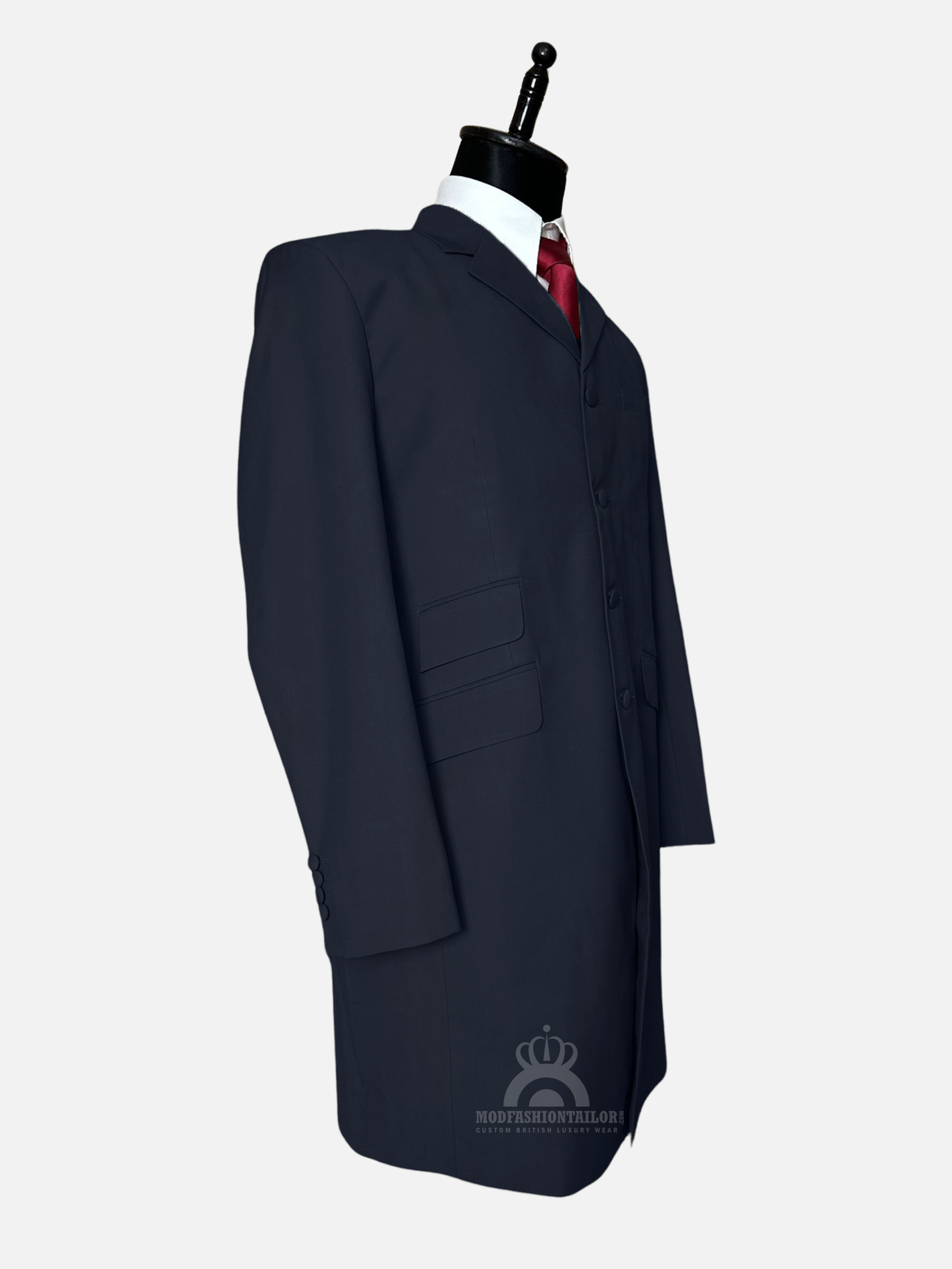 Paul Weller Navy Blue Overcoat