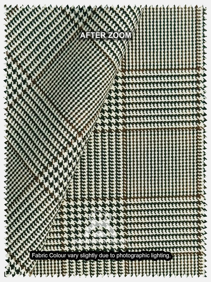 3 Piece Earth Tone Prince of Wales check Mod Suit