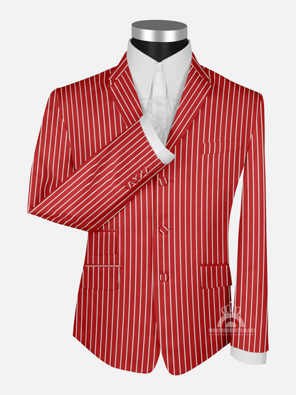 Red and White Stripe Boating Blazer