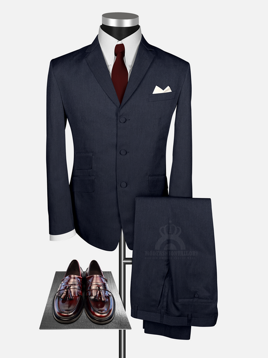 2 Piece Roger Daltrey Dark Navy Mod Suit