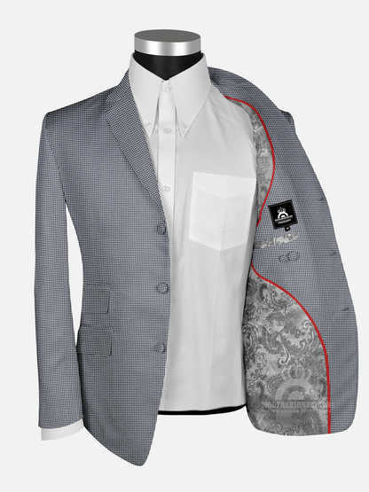 2 Piece Single Breasted Dogtooth Mod Suit