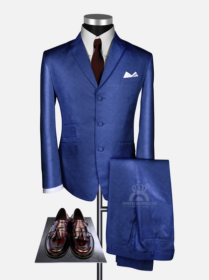 Two Tone Tonic Blue 60s Mod Suit