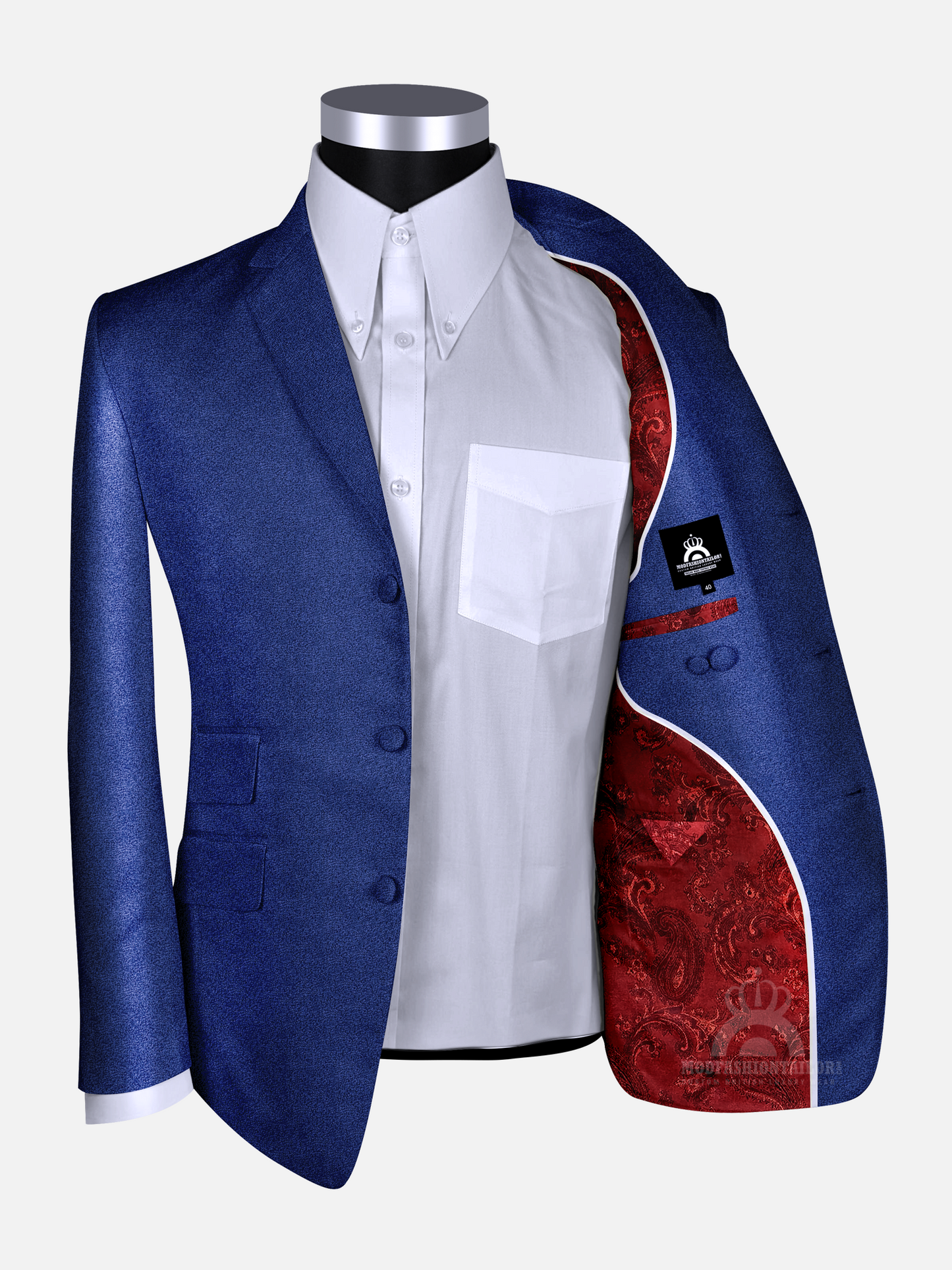 Two Tone Tonic Blue 60s Mod Suit