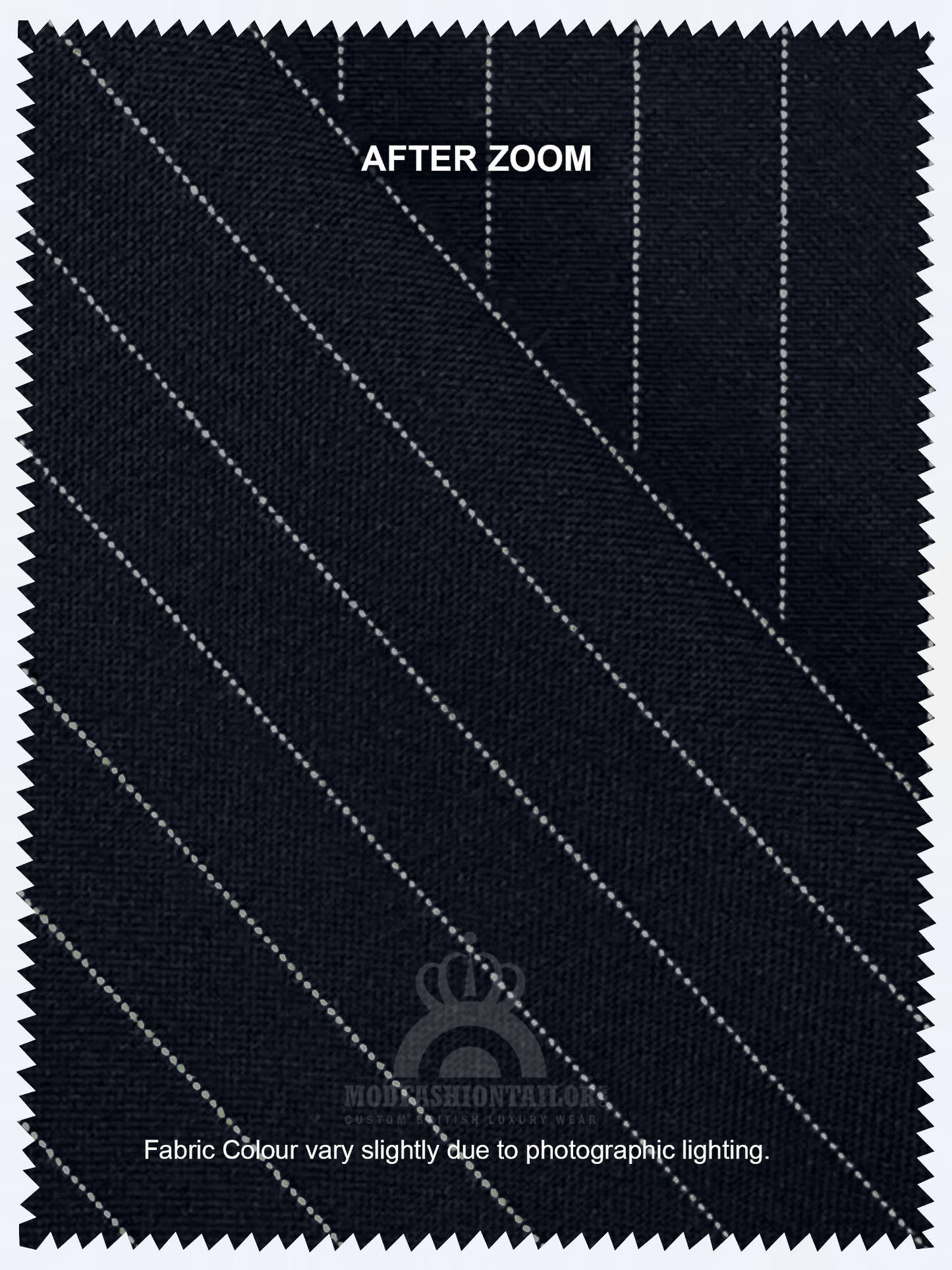 White Stripe In Dark Navy Blue Pinstripe Mod Jacket