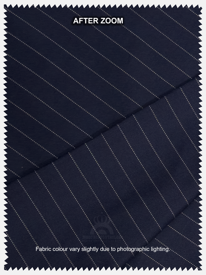 Bespoke White Stripe In Navy Blue Pinstripe Mod Jacket