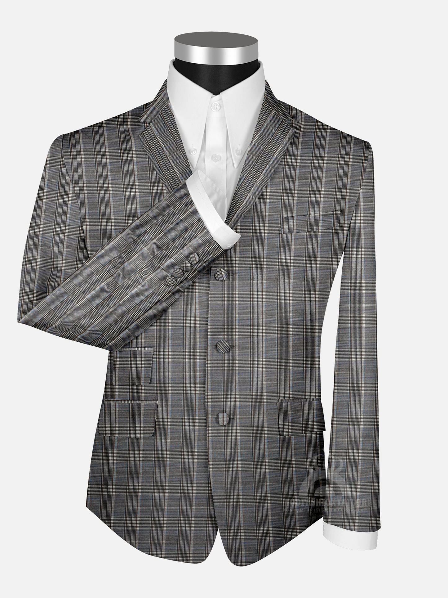 2 Piece Wool Prince of Wales Check Mod Suit