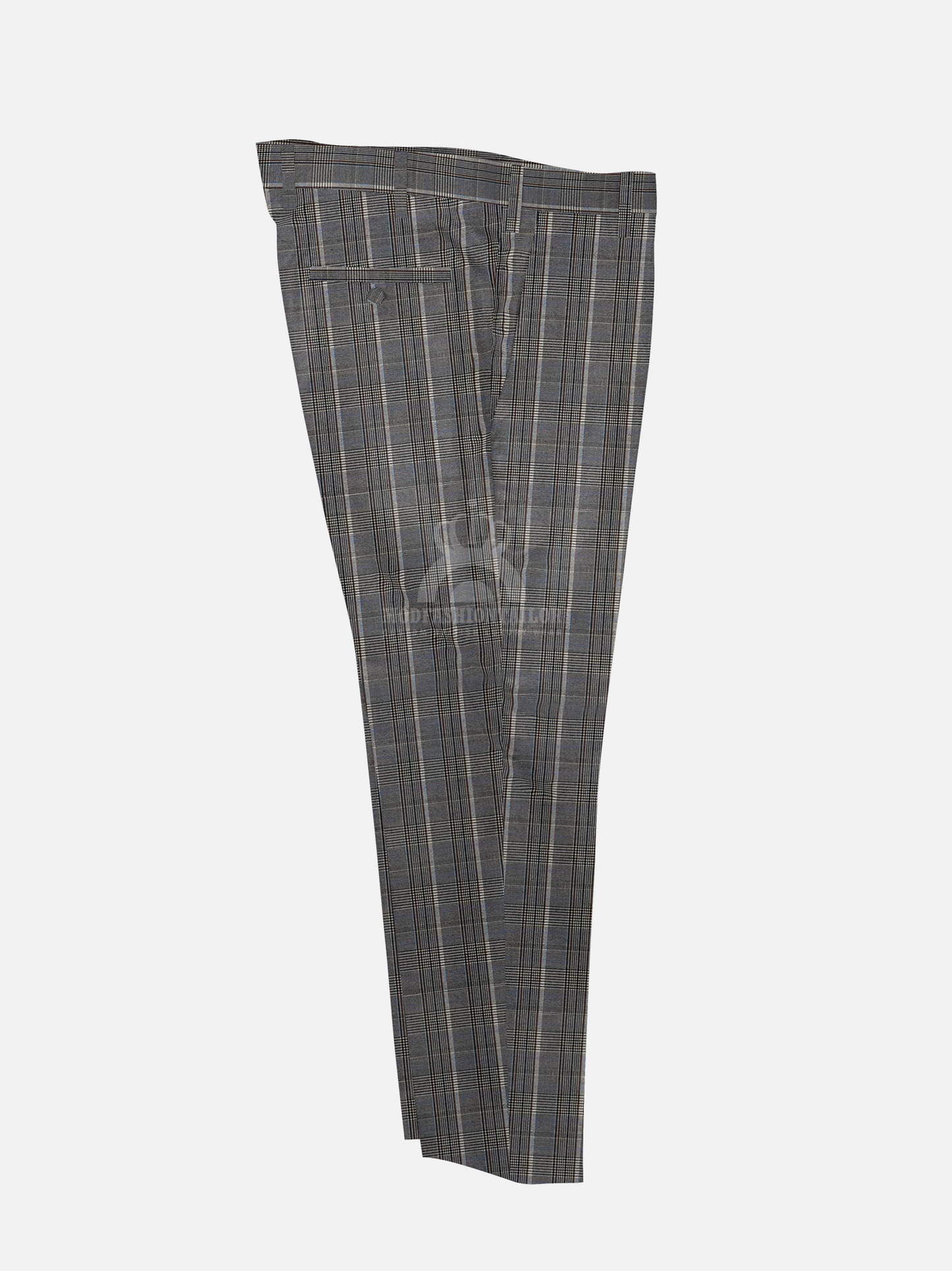 3 Piece Wool Prince of Wales Check Mod Suit with Shirt