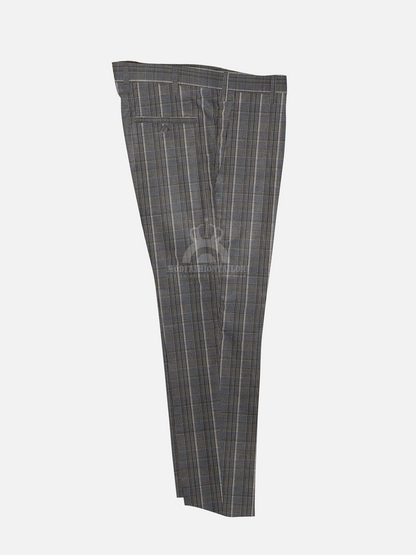 3 Piece Wool Prince of Wales Check Mod Suit with Shirt
