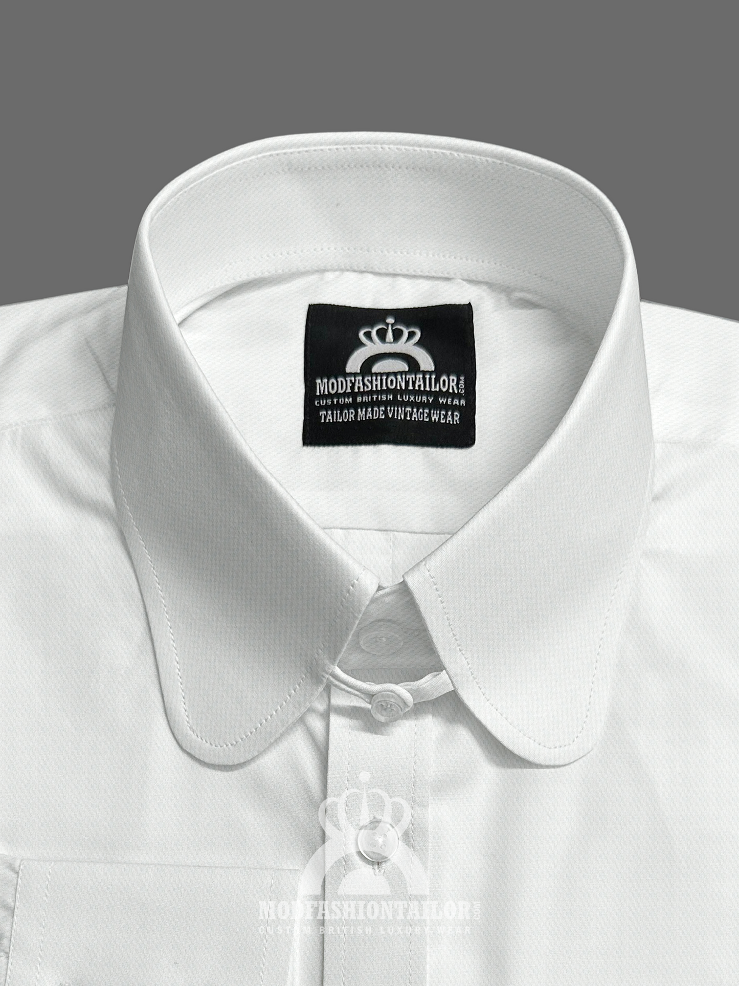Penny Collar Long Sleeve White Shirt